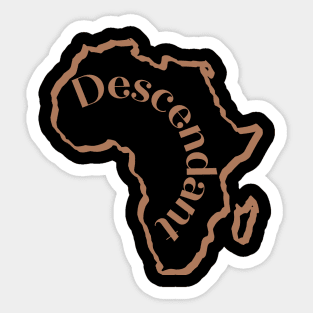 DESCENDANT AFRICAN CONTINENT Sticker